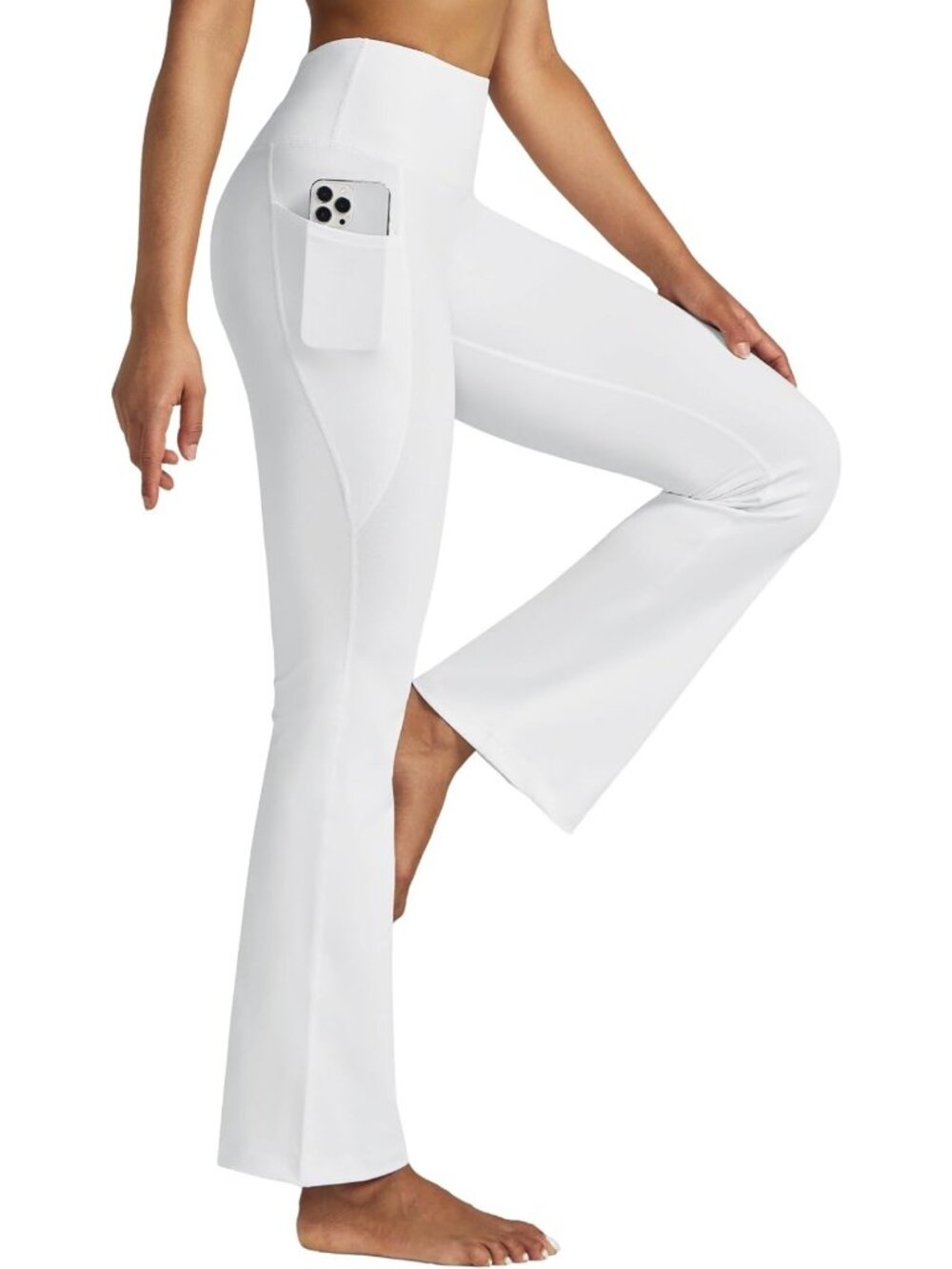 High-Waist Bootcut Yoga Pants with Pockets | Flare Leggings for Tummy Control